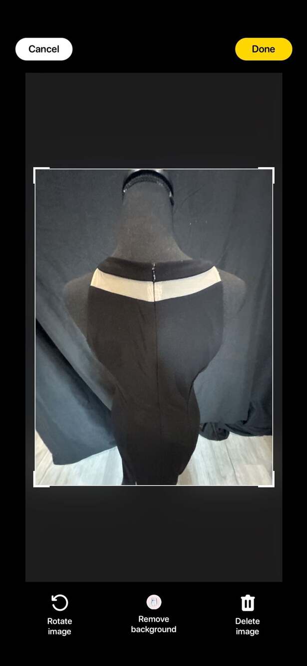 Xscape Illusion Halter Gown Size 8 Black Nude Long Formal Dress - Picture 3 of 5